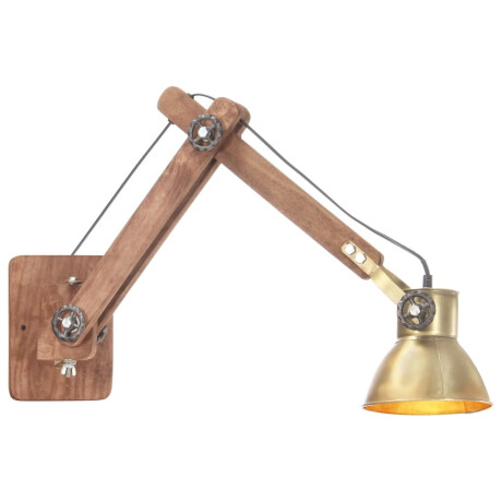 vidaXL Wandlamp industrieel rond E27 messingkleurig
