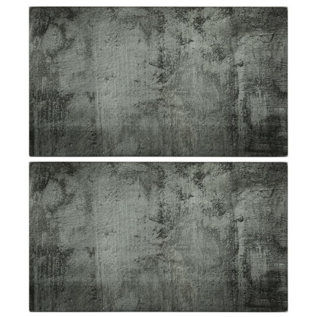 vidaXL Snijplanken 2 st met betonpatroon gehard glas