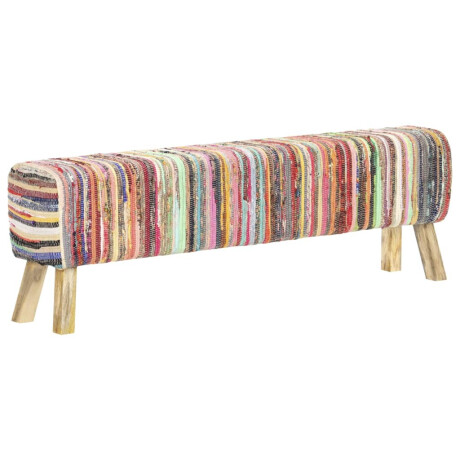 vidaXL Bankje 160 cm chindi stof meerkleurig