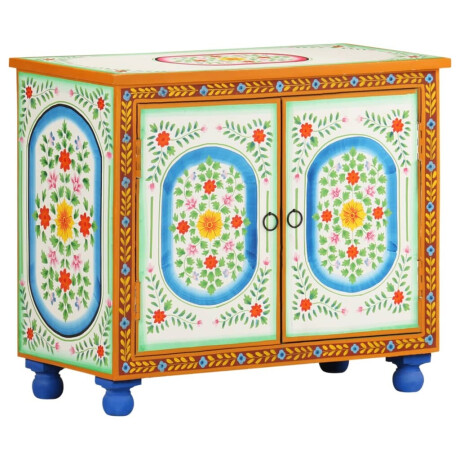 vidaXL Dressoir handgeschilderd 70x35x60 cm massief mangohout