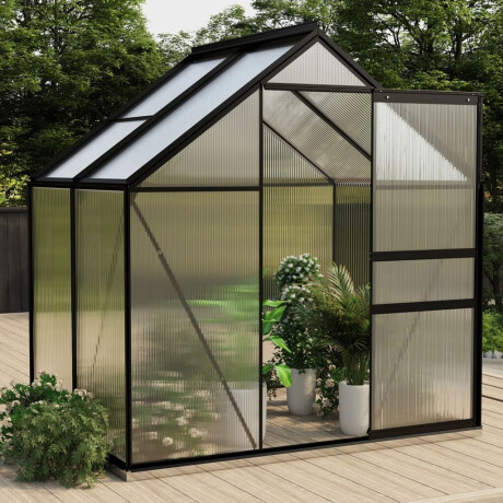 vidaXL Tuinkas 2,47 m³ aluminium antracietkleurig