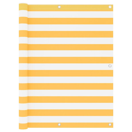 vidaXL Balkonscherm 120x400 cm oxford stof wit en geel