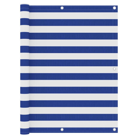 vidaXL Balkonscherm 120x600 cm oxford stof wit en blauw