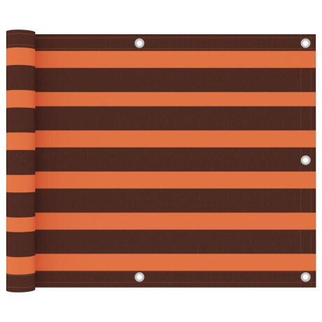 vidaXL Balkonscherm 75x600 cm oxford stof oranje en bruin