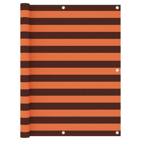 vidaXL Balkonscherm 120x600 cm oxford stof oranje en bruin