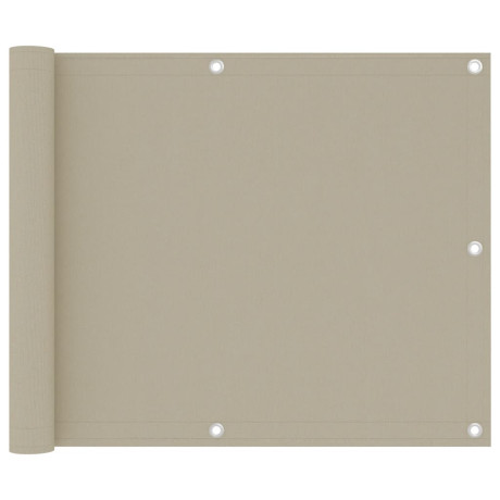 vidaXL Balkonscherm 75x300 cm oxford stof beige