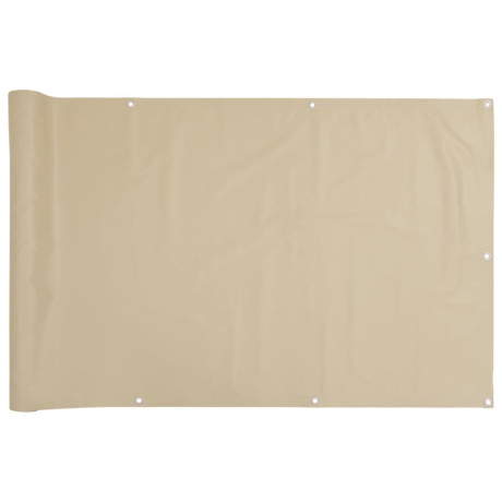 vidaXL Balkonscherm 120x600 cm oxford stof beige