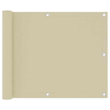 vidaXL Balkonscherm 75x500 cm oxford stof crème