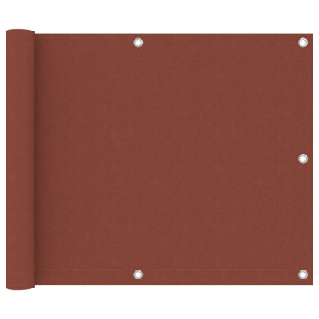 vidaXL Balkonscherm 75x700 cm oxford stof terracotta