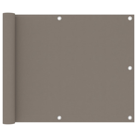 vidaXL Balkonscherm 75x500 cm oxford stof taupe