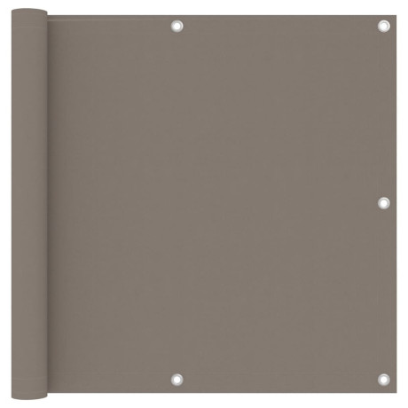 vidaXL Balkonscherm 90x300 cm oxford stof taupe