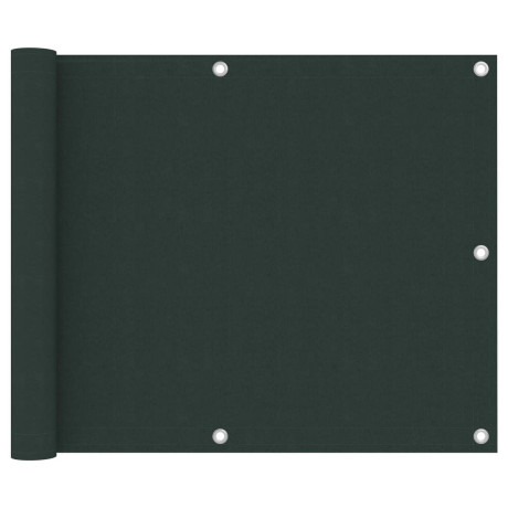 vidaXL Balkonscherm 75x600 cm oxford stof donkergroen
