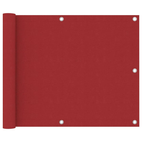 vidaXL Balkonscherm 75x500 cm oxford stof rood