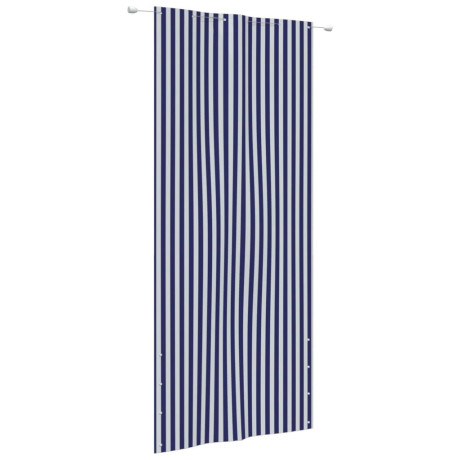 vidaXL Balkonscherm 120x240 cm oxford stof blauw en wit