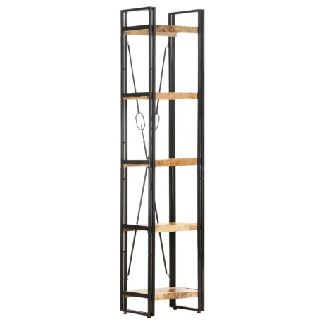 vidaXL Boekenkast met 5 schappen 40x30x180 cm massief mangohout