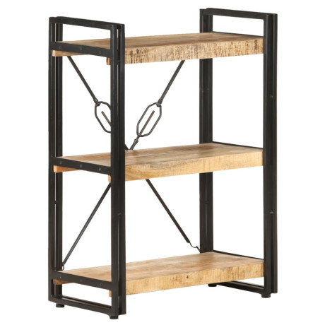 vidaXL Boekenkast met 3 schappen 60x30x80 cm massief mangohout
