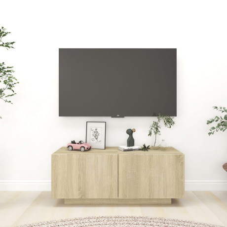 vidaXL Tv-meubel 100x35x40 cm spaanplaat sonoma eikenkleurig