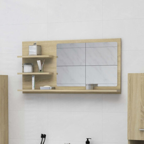 vidaXL Badkamerspiegel 90x10,5x45 cm bewerkt hout sonoma eikenkleurig