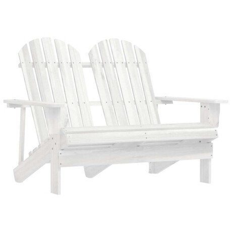 vidaXL Tuinstoel 2-zits Adirondack massief vurenhout wit