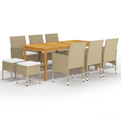 vidaXL 11-delige Tuinset beige