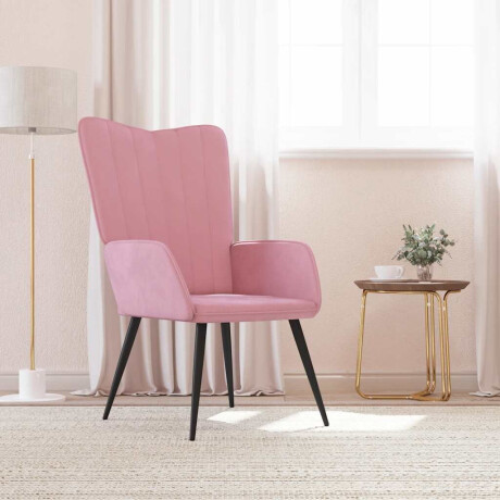 vidaXL Relaxstoel fluweel roze