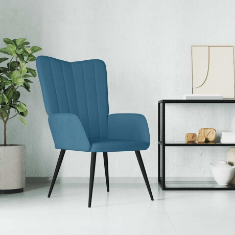 vidaXL Relaxstoel fluweel blauw
