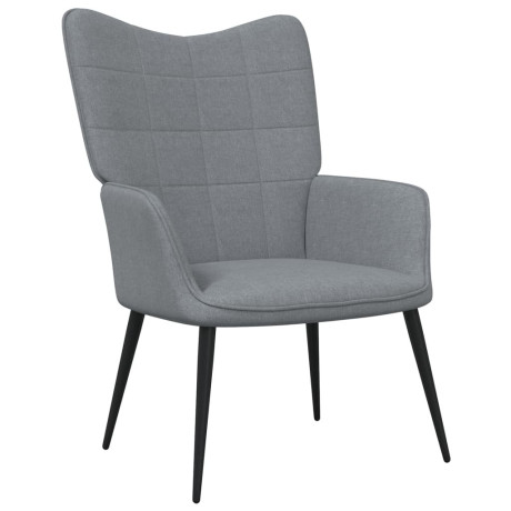vidaXL Relaxstoel stof lichtgrijs