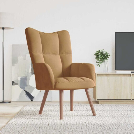 vidaXL Relaxstoel fluweel bruin