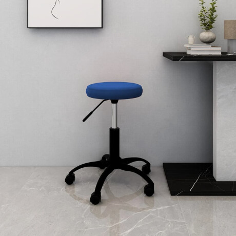 vidaXL Kantoorstoel draaibaar fluweel blauw