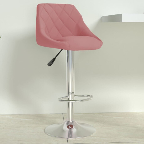 vidaXL Barkruk fluweel roze