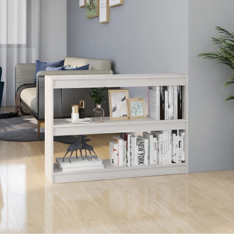 vidaXL Boekenkast/kamerscherm 100x30x71,5 cm grenenhout wit