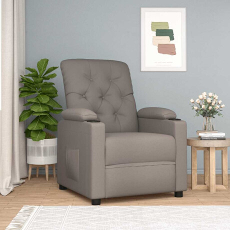 vidaXL Fauteuil verstelbaar stof taupe