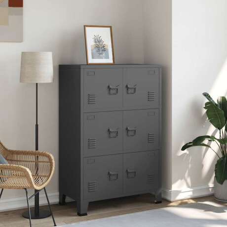 vidaXL Opbergkast industrieel 70x40x115 cm metaal antracietkleurig