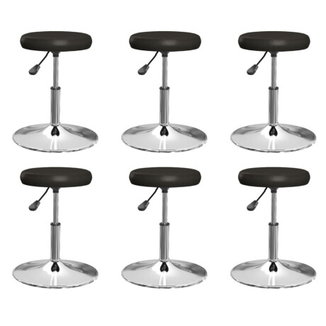 vidaXL Eetkamerstoelen 6 st kunstleer zwart