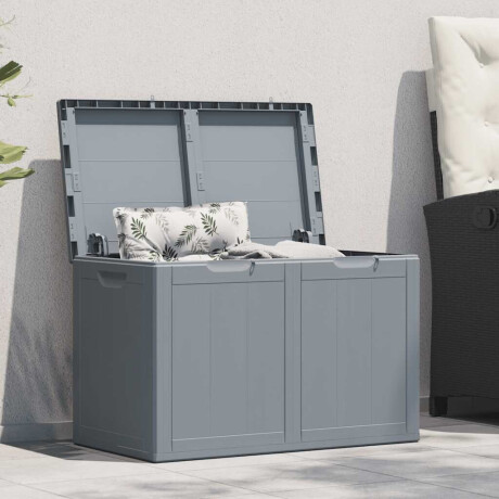 vidaXL Tuinbox 180 L PP houtlook grijs