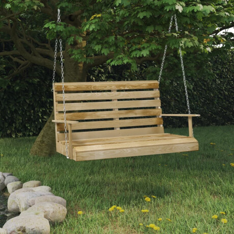 vidaXL Schommelbank 110 cm geïmpregneerd grenenhout
