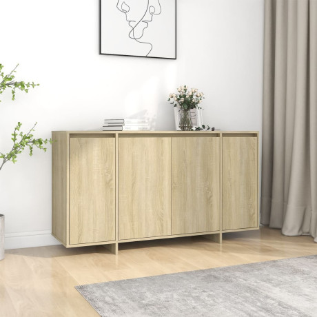 vidaXL Dressoir 135x41x75 cm spaanplaat sonoma eikenkleurig