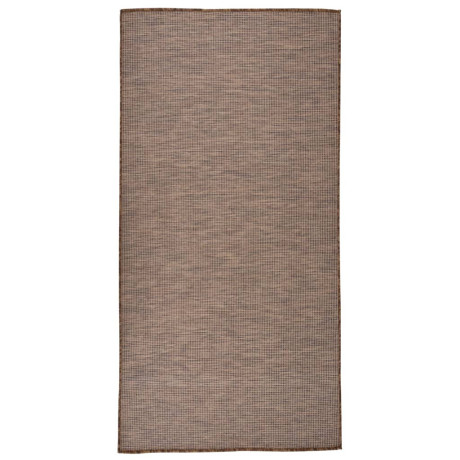 vidaXL Buitenkleed platgeweven 100x200 cm bruin