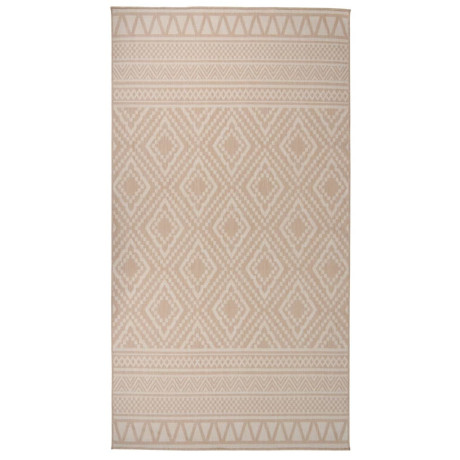 vidaXL Buitenkleed met patroon platgeweven 80x150 cm bruin