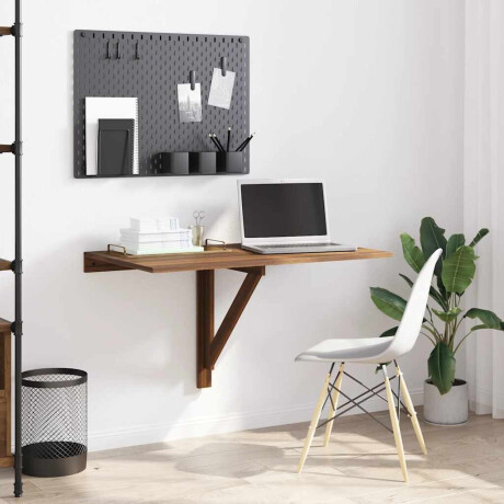 vidaXL Wandtafel inklapbaar 100x60x56 cm bewerkt hout bruineiken