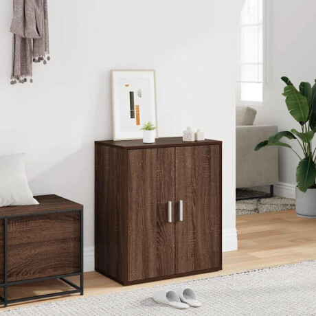 vidaXL Schoenenkast 60x35x70 cm bewerkt hout bruin eikenkleur