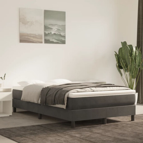 vidaXL Pocketveringmatras medium 120x200x20 cm fluweel donkergrijs