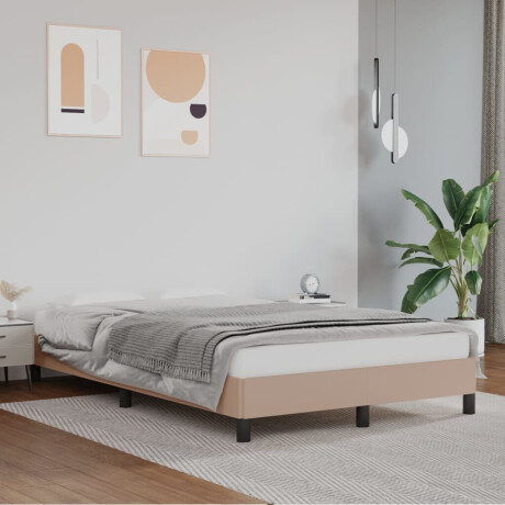 vidaXL Bedframe kunstleer cappuccinokleurig 120x200 cm