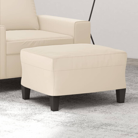 vidaXL Voetenbank 60x50x41 cm microvezelstof beige