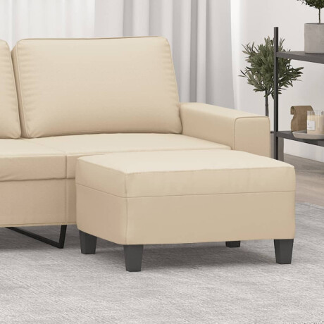 vidaXL Voetenbank 70x55x41 cm microvezelstof crèmekleurig