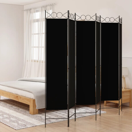 vidaXL Kamerscherm met 6 panelen 240x200 cm stof zwart