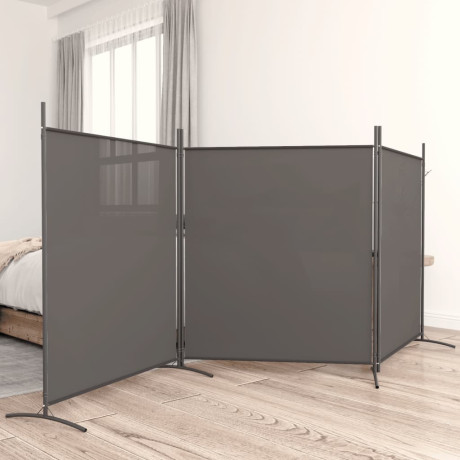 vidaXL Kamerscherm met 3 panelen 525x180 cm stof antracietkleurig