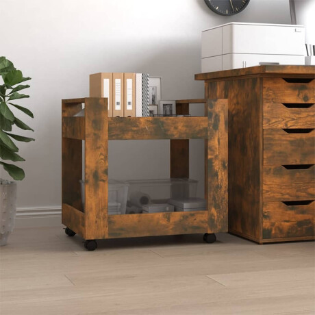 vidaXL Bureaukastje 60x45x60 cm bewerkt hout gerookt eikenkleurig