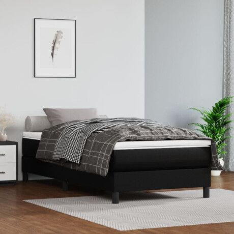 vidaXL Boxspring bed kunstleer zwart 80x200 cm