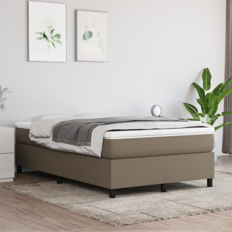 vidaXL Bedframe zonder matras 120x200 cm stof taupe